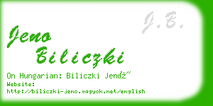 jeno biliczki business card